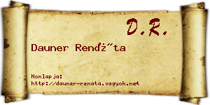 Dauner Renáta névjegykártya